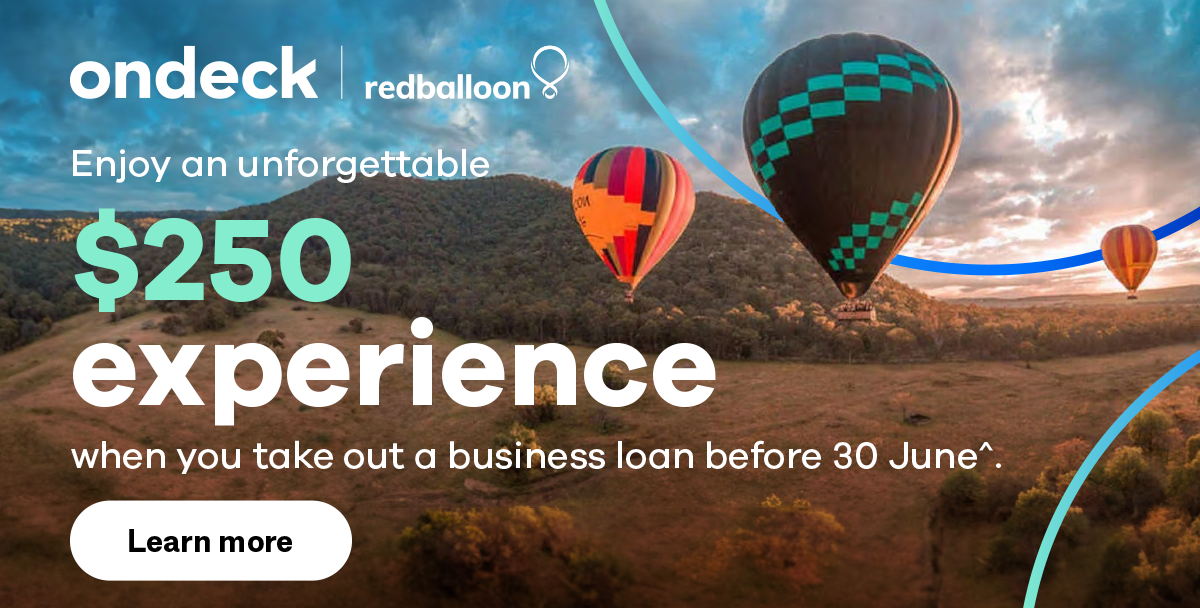 Enjoy an unforgettable $250 experience when you take out a business loan before 30 June^. Learn more